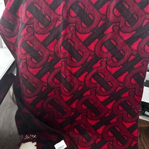 Monogram jacquard cashmere scarf Burberry